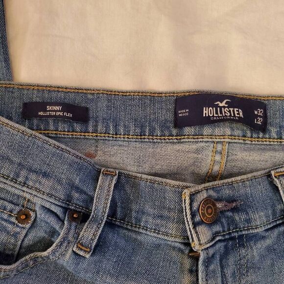 EUC Hollister Medium Wash Epic Flex Skinny Jean-  Mens Size 32. - Picture 3 of 13